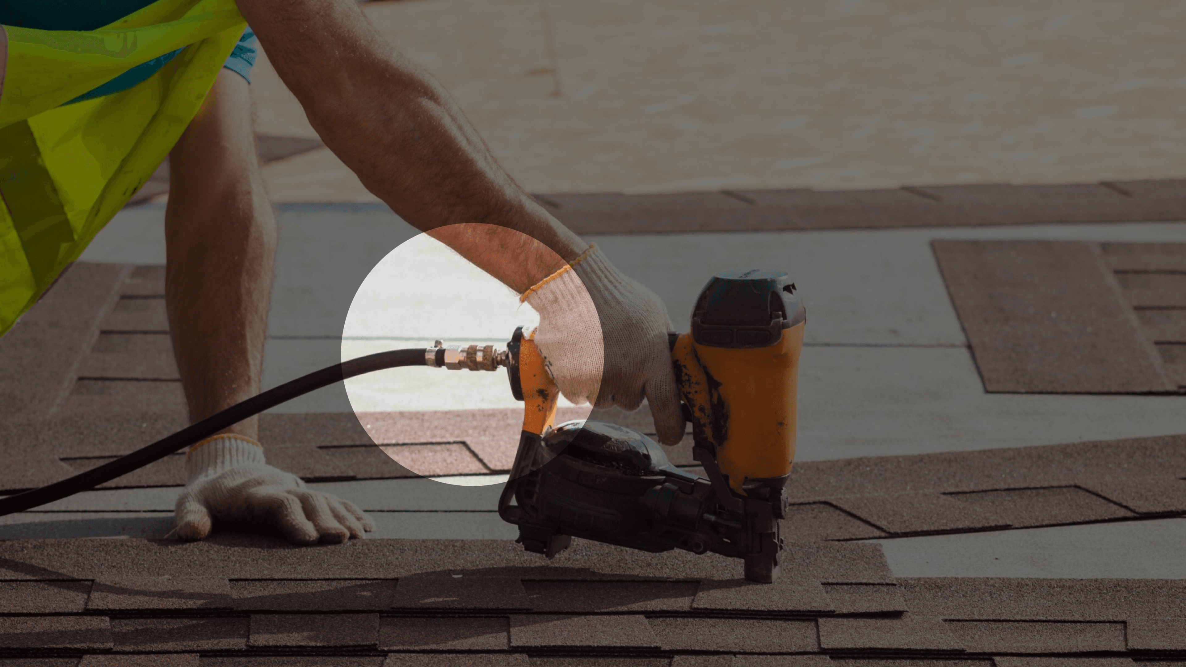 System diagram: air hose connects to vortex tube, quick-connect splits between vest and nail gun