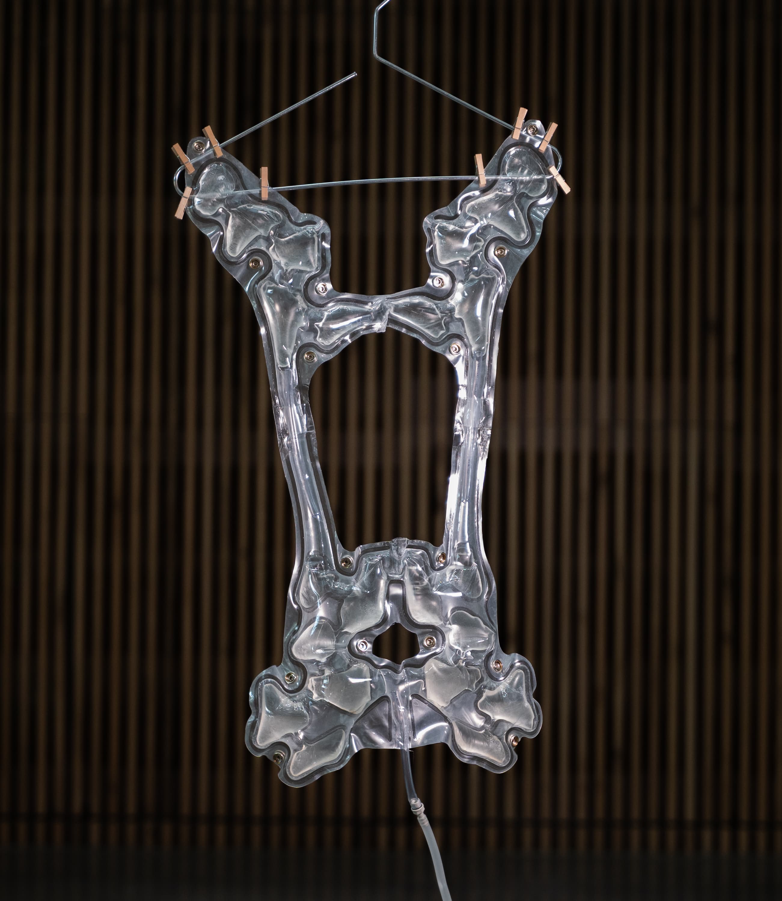 ColdForm vest fabrication: sewing patterns, ultrasonic welding of membrane seams, finished prototype